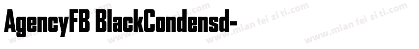 AgencyFB BlackCondensd字体转换